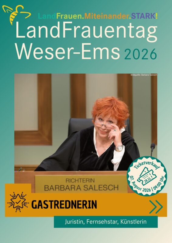 Gastrednerin Barbara Salesch beim LandFrauentag Weser-Ems 2026